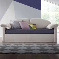 Viadurini Italian Sofas Moderne Schlafsofas-Einzelschlafsofa mit Behälter aus Stoff Made in Italy - Kayla