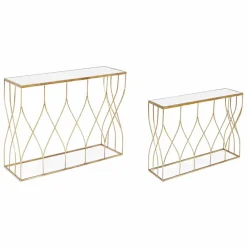 Viadurini Living Konsolentisch Flur-Elegante Konsole aus Stahl und Glas von modernem Design und Glamour 2 Stück - Irene