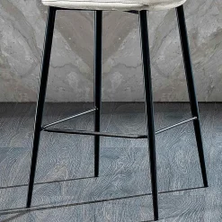 Viadurini Living Küchenhocker-Eleganter Hocker im modernen Design aus farbigem Samt und Metall - Bizet