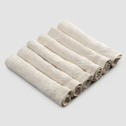 Viadurini Textile Servietten-Eleganter Leinenservietten-Service mit Falzkante, 6 farbige Stücke - Onestini