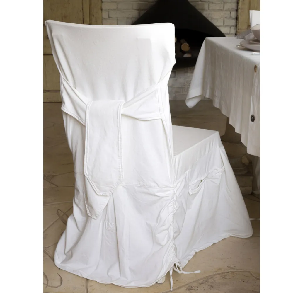 Viadurini Textile Italienische Mode-Eleganter Stuhlbezug für Wohnzimmer aus farbiger Baumwolle mit Rückenlehne - Filippa