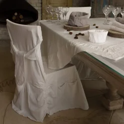 Viadurini Textile Italienische Mode-Eleganter Stuhlbezug für Wohnzimmer aus farbiger Baumwolle mit Rückenlehne - Filippa