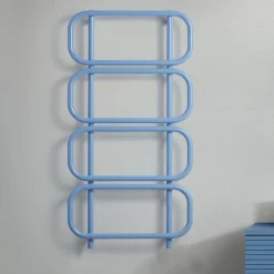 Scirocco H Handtuchheizkörper Elektrisch-Elektrische Handtuchwärmerleiter aus farbigem Flachstahl Made in Italy - Kette