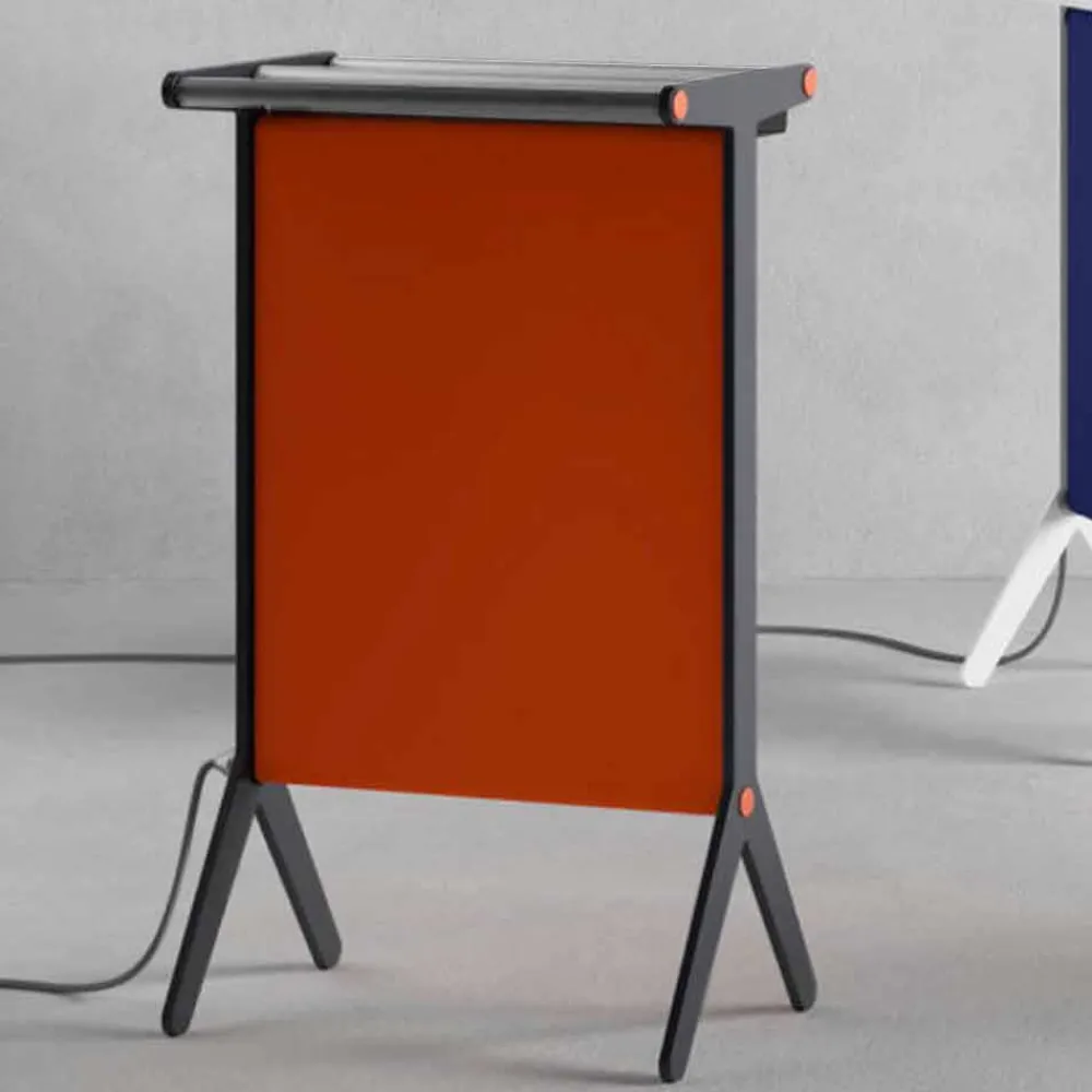 Viadurini Radiators Heizkörper Elektrisch-Elektrische Strahlungsplatte in Aluminium und farbigem Stoffdesign 150 W - Sam