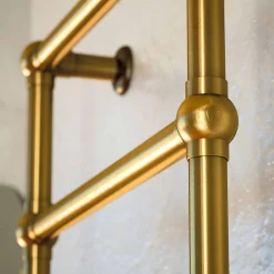 Scirocco H Handtuchheizkörper Elektrisch-Elektrischer Designer-Handtuchwärmer Caterina Gold aus Messing