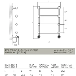 Scirocco H Handtuchheizkörper Elektrisch-Elektrischer Designer-Handtuchwärmer Caterina Gold aus Messing