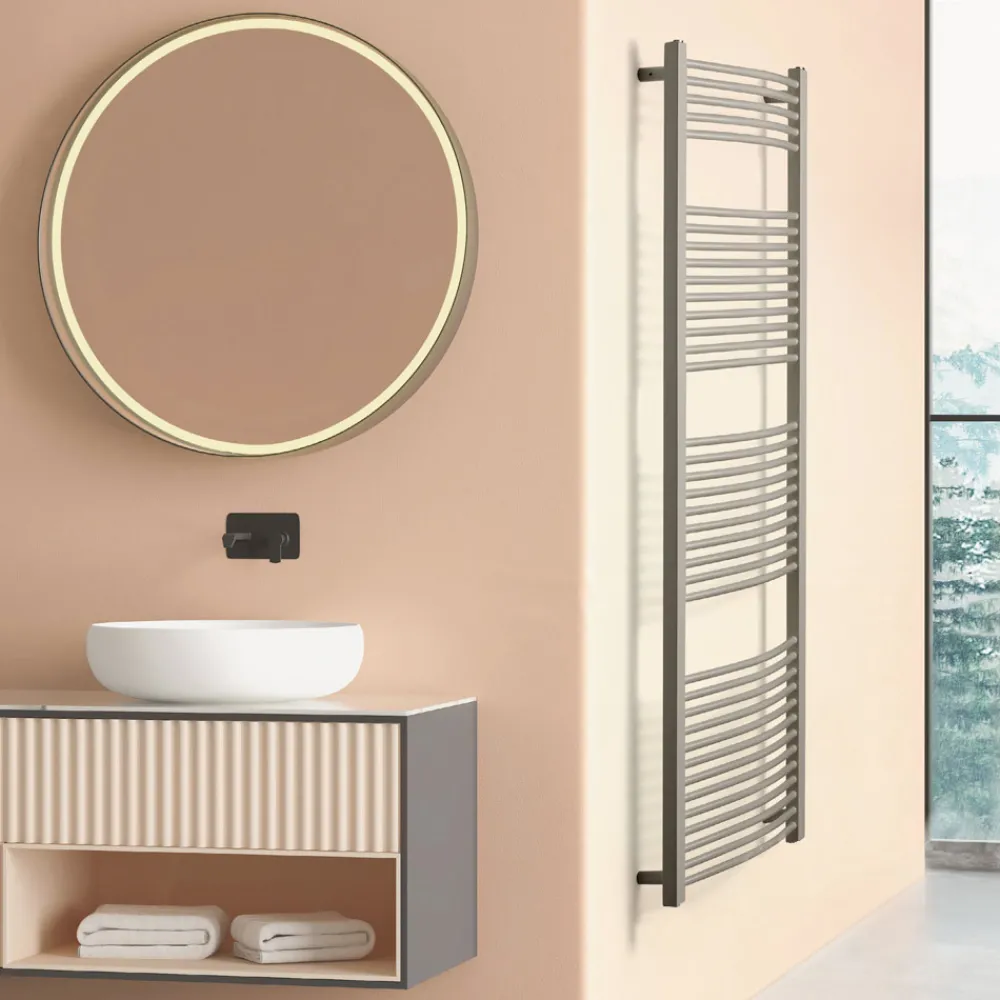 Scirocco H Handtuchheizkörper Elektrisch-Elektrischer Handtuchwärmer aus Stahl in verschiedenen Farben Made in Italy - Ibis