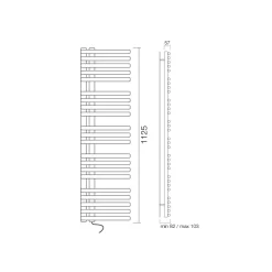 Viadurini Radiators Handtuchheizkörper Elektrisch-Elektrischer Handtuchwärmer aus Kohlenstoffstahl, hergestellt in Italien – Sauerkirschen