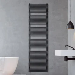 Viadurini Radiators Handtuchheizkörper Elektrisch-Elektrischer Handtuchwärmer aus Stahl mit tiefschwarzer Oberfläche, hergestellt in Italien – Brownies