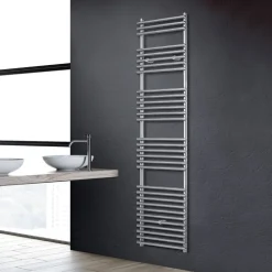 Viadurini Radiators Handtuchheizkörper Elektrisch-Elektrischer Handtuchwärmer aus satiniertem Stahl, hergestellt in Italien – Peel