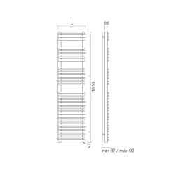 Viadurini Radiators Handtuchheizkörper Elektrisch-Elektrischer Handtuchwärmer aus satiniertem Stahl, hergestellt in Italien – Peel