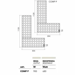 Scirocco H Heizkörper Elektrisch-Elektroheizkörper Lego Brick Made in Italy von