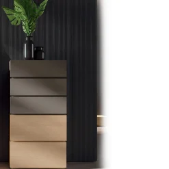 Viadurini Night Design Schlafzimmer Komplett-5-Elemente Schlafzimmermöbel im modernen Stil Made in Italy - Diamond