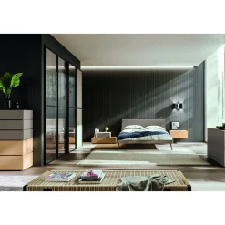 Viadurini Night Design Schlafzimmer Komplett-5-Elemente Schlafzimmermöbel im modernen Stil Made in Italy - Diamond