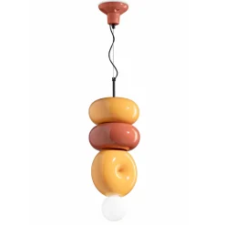 Ferroluce Moderne Pendelleuchten-3-Elemente-Lampe aus Keramik in verschiedenen Formen, hergestellt in Italien – Bumbum