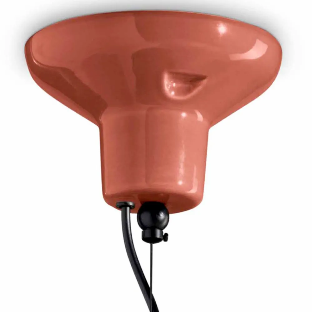 Ferroluce Moderne Pendelleuchten-3-Elemente-Lampe aus Keramik in verschiedenen Formen, hergestellt in Italien – Bumbum