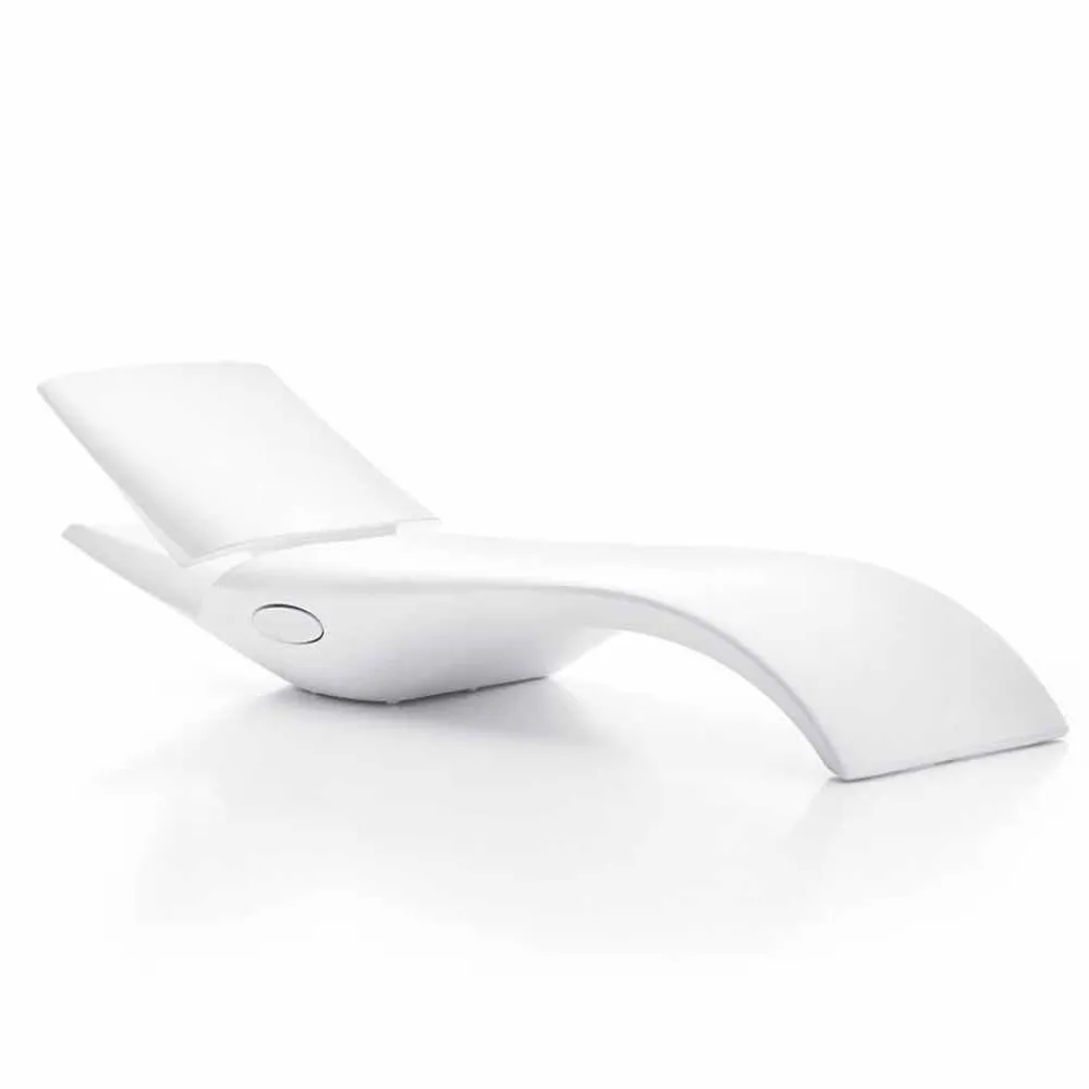 Myyour Sonnenliegen-Entwerfen Sie Chaise Longue Garden Lounger aus weißem Kunststoff - Zoe von Mayyour