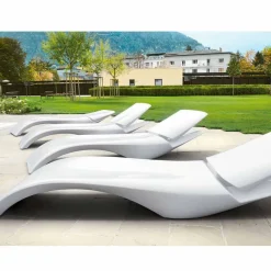 Myyour Sonnenliegen-Entwerfen Sie Chaise Longue Garden Lounger aus weißem Kunststoff - Zoe von Mayyour