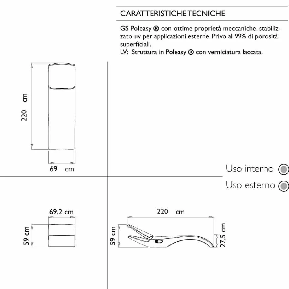 Myyour Sonnenliegen-Entwerfen Sie Chaise Longue Garden Lounger aus weißem Kunststoff - Zoe von Mayyour