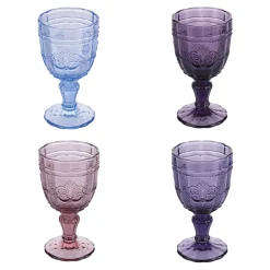 Viadurini Kitchen Weinkelch-12er Set Glaskelche 265 ml mit Arabesken-Dekor - Arabisch