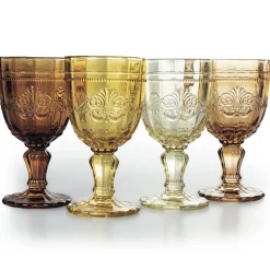 Viadurini Kitchen Weinkelch-12er Set Glaskelche 265 ml mit Arabesken-Dekor - Arabisch