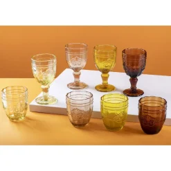 Viadurini Kitchen Weinkelch-12er Set Glaskelche 265 ml mit Arabesken-Dekor - Arabisch