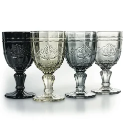 Viadurini Kitchen Weinkelch-12er Set Glaskelche 265 ml mit Arabesken-Dekor - Arabisch