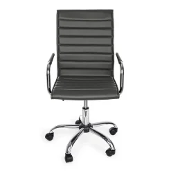 Viadurini Living Bürosessel-Ergonomischer Bürosessel mit Armlehnen aus Stahl und Kunstleder - Mantica