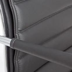 Viadurini Living Bürosessel-Ergonomischer Bürosessel mit Armlehnen aus Stahl und Kunstleder - Mantica