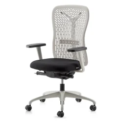 Viadurini Living Bürosessel-Ergonomischer und drehbarer Bürostuhl mit Armlehnen und weißer Struktur - Fulvio