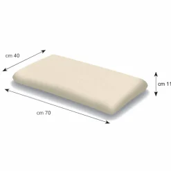 Viadurini Night Design Kopfkissen-Ergonomisches Kopfkissen aus Memory Foam H 11 cm, 2 Stücke - Gelsomino
