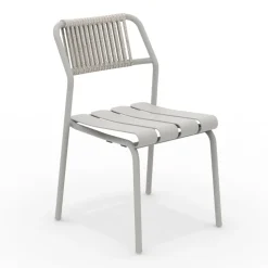 Viadurini in the Garden Gartenstühle Metall-2er-Set Aluminium-Gartenstühle mit Seilrücken - Resplendent