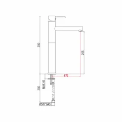 Viadurini Taps Waschbeckenarmaturen-Erweiterter Waschtischmischer aus Messing ohne Abfluss Made in Italy - Ermia
