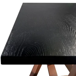 Viadurini Living Esstische Nach Mass|Esstische-Esstisch aus Eichenholz und kupferfarbenem Nuvolato-Metall Made in Italy - Patty