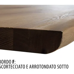 Viadurini Living Esstische Nach Mass|Esstische-Esstisch aus Eichenholz und kupferfarbenem Nuvolato-Metall Made in Italy - Patty