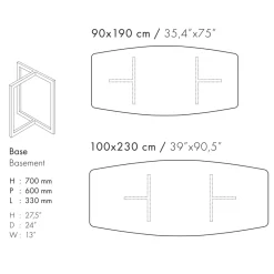 Viadurini Living Esstische-Esstisch aus Feinsteinzeug und Metall Made in Italy - Emilio