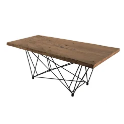 Viadurini Living Esstische-Esstisch aus furniertem Holz und Stahl, hergestellt in Italien – Ezzellino