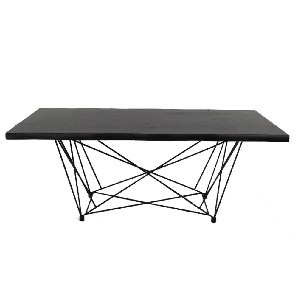 Viadurini Living Esstische-Esstisch aus furniertem Holz und Stahl, hergestellt in Italien – Ezzellino