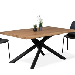 Viadurini Living Esstische-Esstisch aus furniertem Holz und Metall Made in Italy - Persico