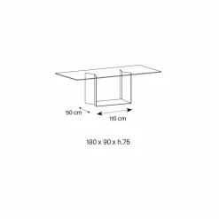 Viadurini Living Esstische Nach Mass|Esstische-Esstisch aus geräuchertem oder extraleichtem Glas Made in Italy - Moro