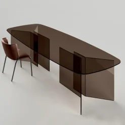 Viadurini Living Esstische Nach Mass|Esstische-Esstisch aus Glas mit rechteckiger Platte Made in Italy - Charles