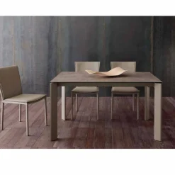 Viadurini Ausziehbare Esstische-Esstisch aus Glaskeramik verlängerung nach Bucheröffnung bis 240 cm Terni