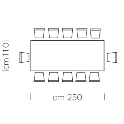 Viadurini Living Esstische-Esstisch aus grauem Fenix und lackiertem Stahl, hergestellt in Italien – Settimmio