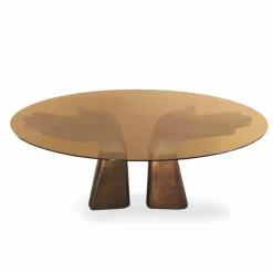 Viadurini Living Esstische-Esstisch aus Holz mit Tischplatte aus Glas, made in Italy, Bartolo