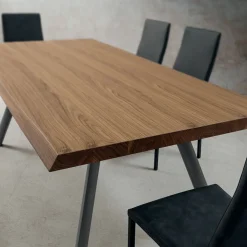 Viadurini Living Esstische-Esstisch aus Holz und Aluminium Made in Italy, Precious - Lingotto