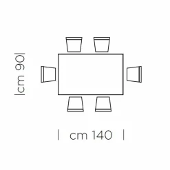 Viadurini Living Esstische-Esstisch aus HPL-Laminat und feinem Made in Italy-Stahl - Settimmio