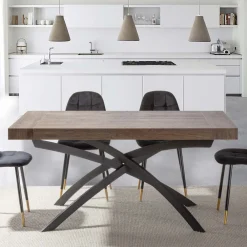 Viadurini Living Ausziehbare Esstische-Esstisch aus Melaminholz ausziehbar bis 280 cm - Lukas