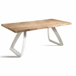 Viadurini Living Esstische-Esstisch aus Metall und furnierter Eiche Made in Italy - Aryssa