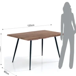 Viadurini Living Esstische-Esstisch aus Stahl mit Mdf-Platte in Eiche - Gherardo