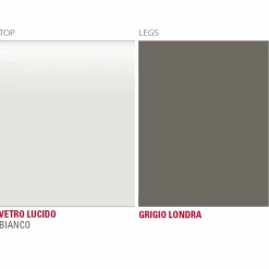 Viadurini Living Esstische-Esstisch aus weißem Glas und lackiertem Metall Made in Italy - Brooch